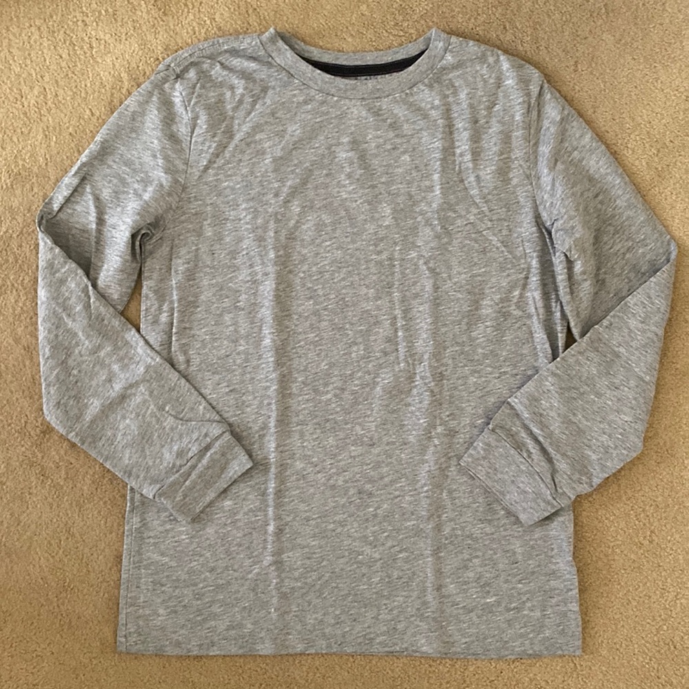 NWOT Gray long sleeve shirt - L (10-12)